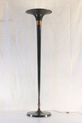 Art Deco Floor Lamp in Patinated Massive Brass, 1930s-WEQ-1138547