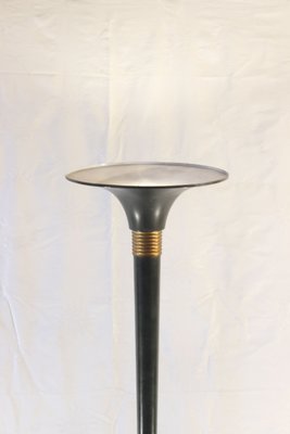 Art Deco Floor Lamp in Patinated Massive Brass, 1930s-WEQ-1138547