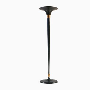 Art Deco Floor Lamp in Patinated Massive Brass, 1930s-WEQ-1138547