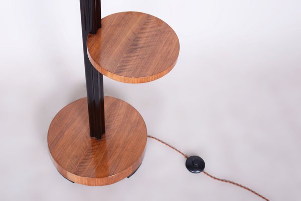 Art Deco Floor Lamp in Walnut and Oak attributed to Jindřich Halabala for Up Závody, Former Czechoslovakia, 1930s-WHY-1705980