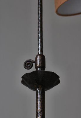 Art Deco Floor Lamp in Wrought Iron, 1930s-WRF-1808264