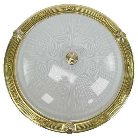 Art Deco Flush Mount attributed to Holophane, 1930s