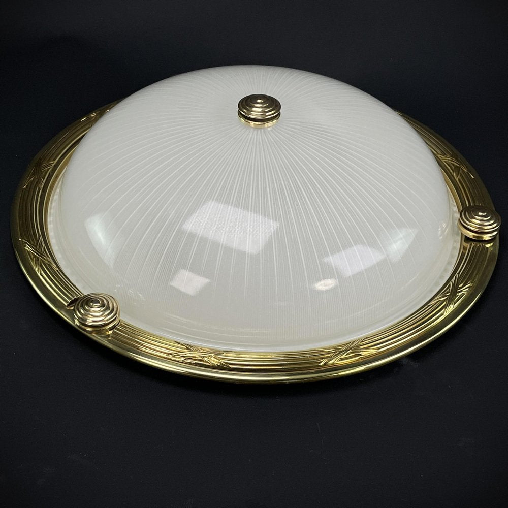 Art Deco Flush Mount attributed to Holophane, 1930s