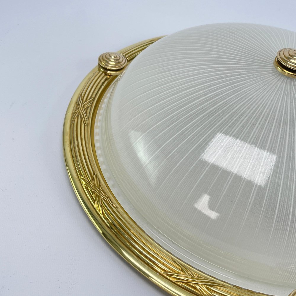 Art Deco Flush Mount attributed to Holophane, 1930s