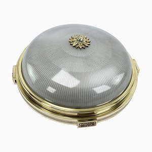 Art Deco Flush Mount in Bronze attributed to Holophane, 1930s-JUZ-1769304