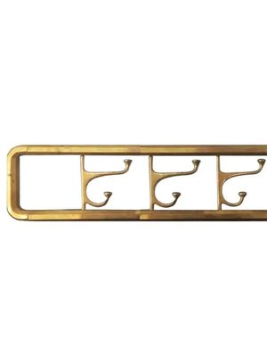 Art Deco Folding Rack with Four Bronze Hooks, 1930s-ODB-1811083