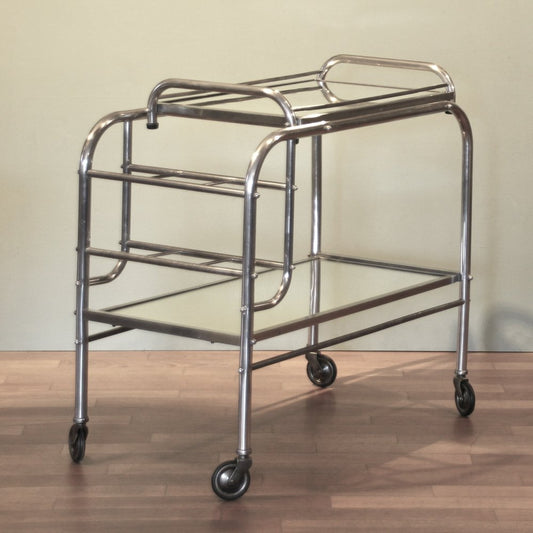 Art Deco French Bar Trolley, 1940s