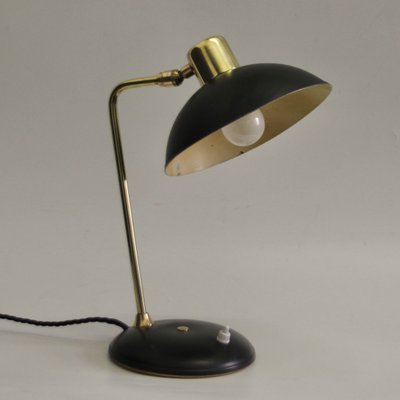 Art Deco French Black and Gold Desk Lamp, 1950s-SY-1100960