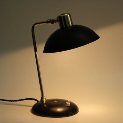 Art Deco French Black and Gold Desk Lamp, 1950s-SY-1100960