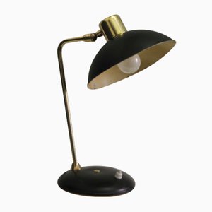 Art Deco French Black and Gold Desk Lamp, 1950s-SY-1100960