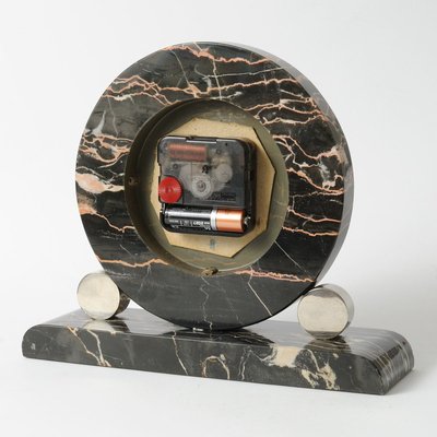 Art Deco French Black Marble Clock, 1930s-IXK-828647