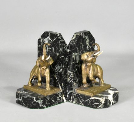 Art Deco French Bookends in Bronze from H. Fady, 1930s, Set of 2-CTD-1759384