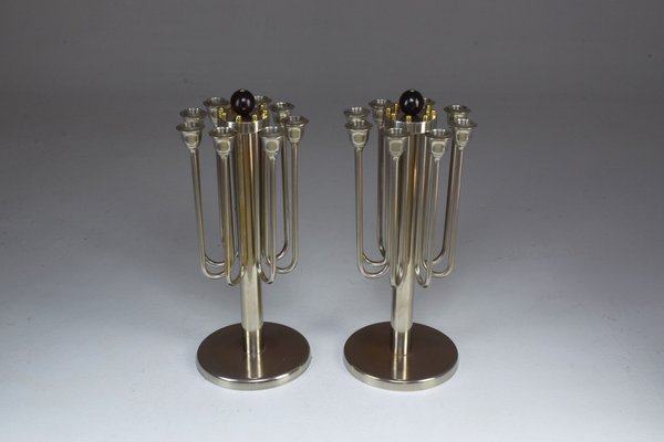 Art Deco French Candleholders, 1930s, Set of 2-GXL-554452