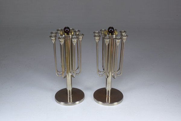 Art Deco French Candleholders, 1930s, Set of 2-GXL-554452