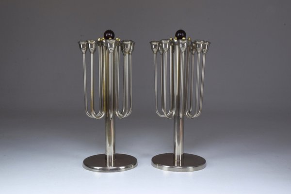 Art Deco French Candleholders, 1930s, Set of 2-GXL-554452