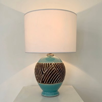 Art Deco French Ceramic Table Lamp, 1930-EW-2028288