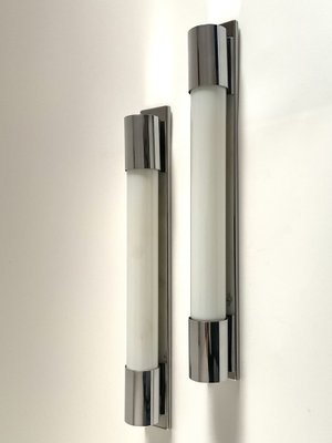 Art Deco French Chrome-Plated Tubular Metal Sconce, 1940s-SY-1771361