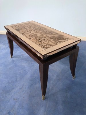 Art Deco French Coffee Table in the Style of Pascaud, 1940s-MTX-675635