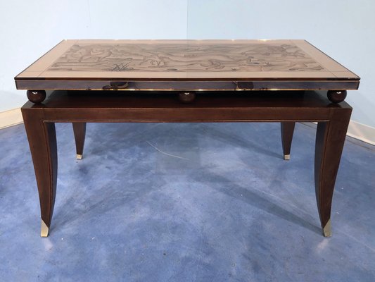 Art Deco French Coffee Table in the Style of Pascaud, 1940s-MTX-675635