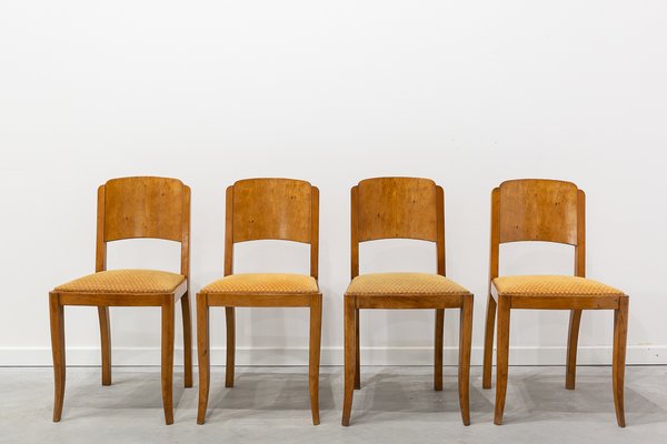 Art Deco French Dining Chairs, 1930s, Set of 4-UJE-663467