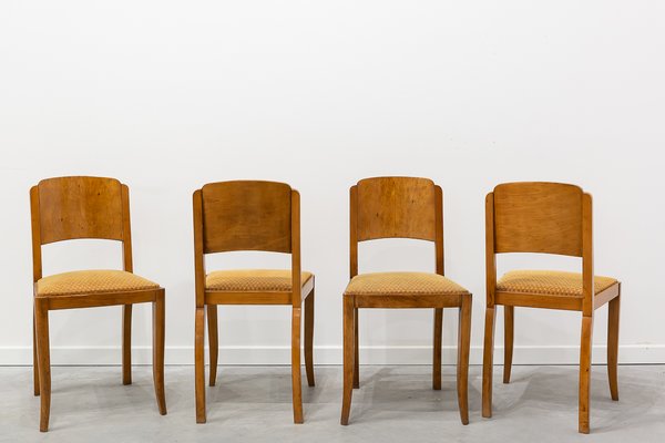 Art Deco French Dining Chairs, 1930s, Set of 4-UJE-663467