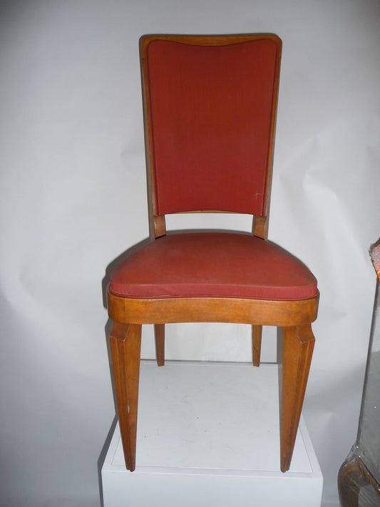 Art Deco French Dining Chairs by André Arbus, 1930s, Set of 6