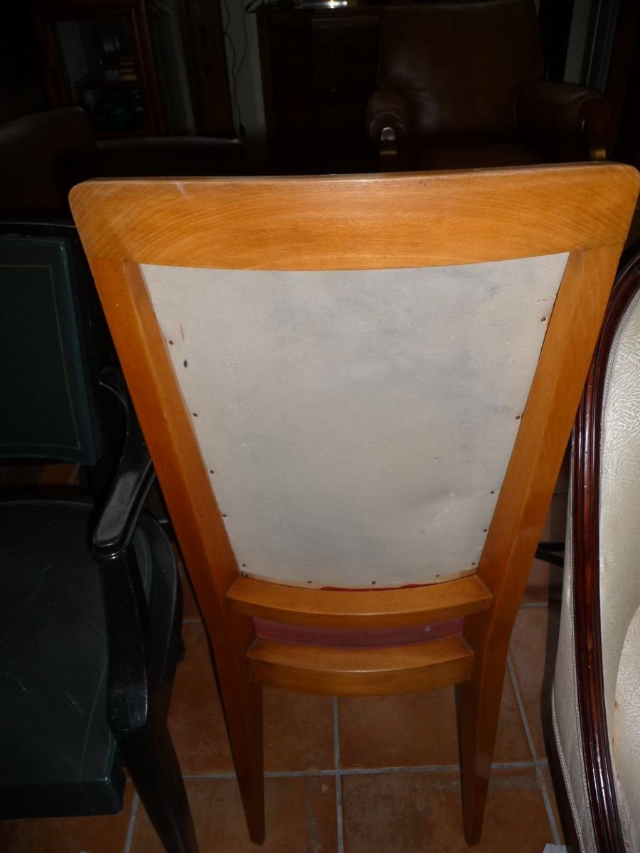 Art Deco French Dining Chairs by André Arbus, 1930s, Set of 6