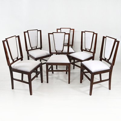 Art Deco French Dining Table & Chairs Set by Michel Dufet, 1930s, Set of 7-YGE-586372