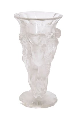 Art Deco French Glass Vase with Dancer Figures by Verlys, 1920s-CXC-1453779