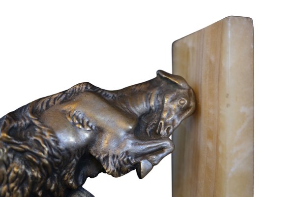 Art Deco French Goats Bookends by Irénée Rochard, 1930s, Set of 2-CXC-1229024