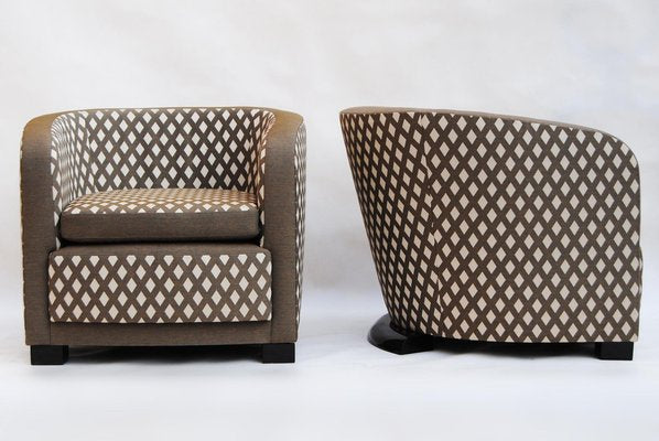 Art Deco French Lounge Chairs, 1930s, Set of 2-WHY-1231890