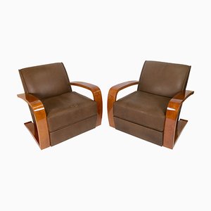 Art Deco French Lounge Chairs, 1930s, Set of 2-CXC-674705