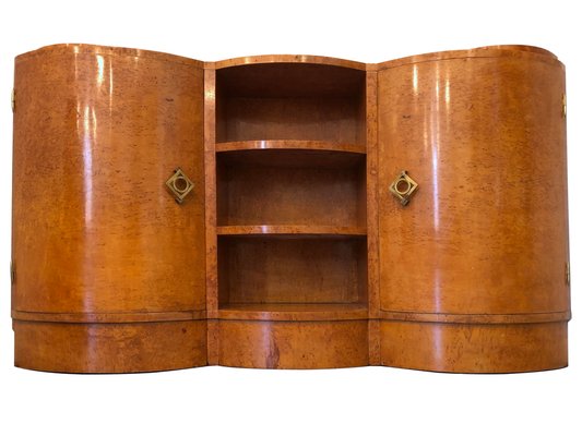 Art Deco French Maple Corner Cupboard, 1940s-MTX-731559