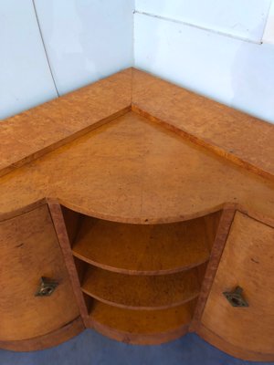 Art Deco French Maple Corner Cupboard, 1940s-MTX-731559