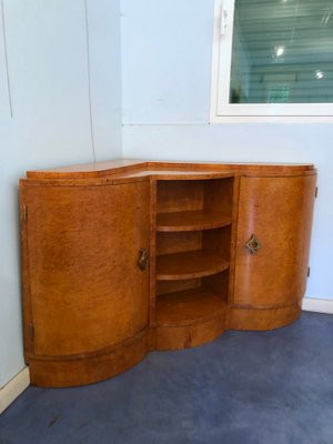 Art Deco French Maple Corner Cupboard, 1940s-MTX-731559