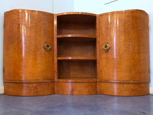 Art Deco French Maple Corner Cupboard, 1940s-MTX-731559