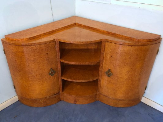 Art Deco French Maple Corner Cupboard, 1940s-MTX-731559