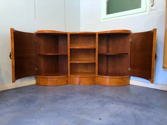 Art Deco French Maple Corner Cupboard, 1940s-MTX-731559