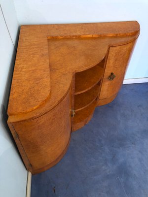 Art Deco French Maple Corner Cupboard, 1940s-MTX-731559