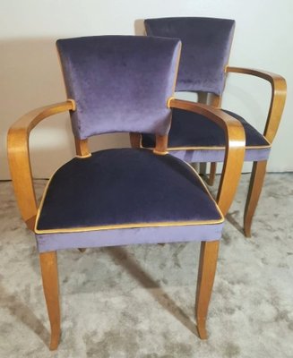 Art Deco French Model Bridge Chairs, 1930, Set of 2-QRS-1771791