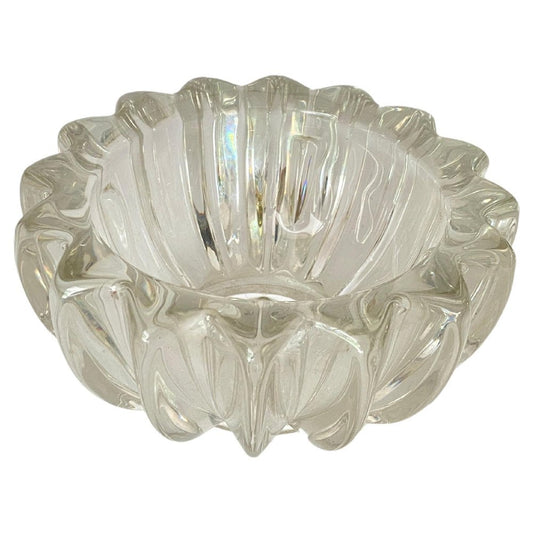 Art Deco French Molded Glass Bowl by Pierre D'Avesn, 1940