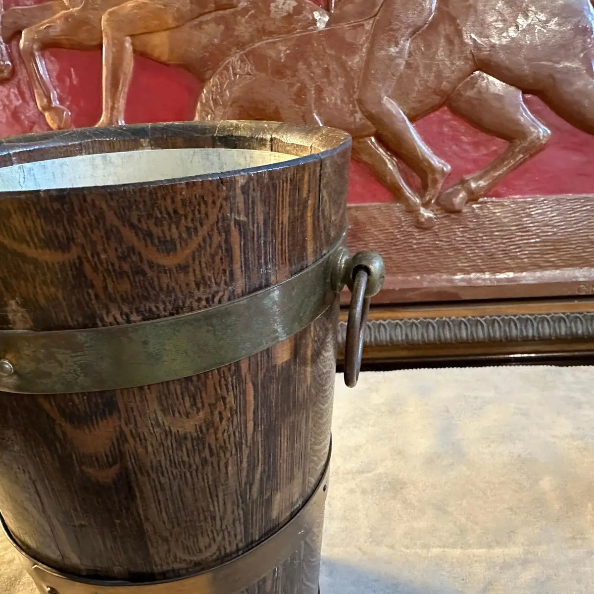 Art Deco French Oak and Copper Wine Cooler by Geraud Lafitte, 1940s