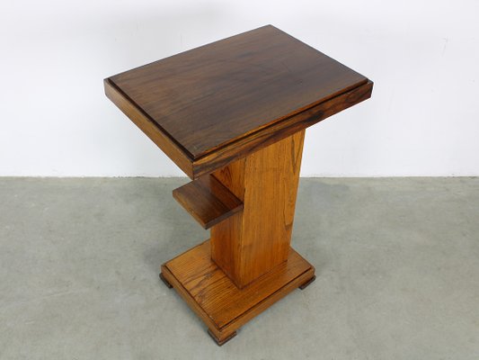 Art Deco French Oak Side Table, 1920s-ID-1115667