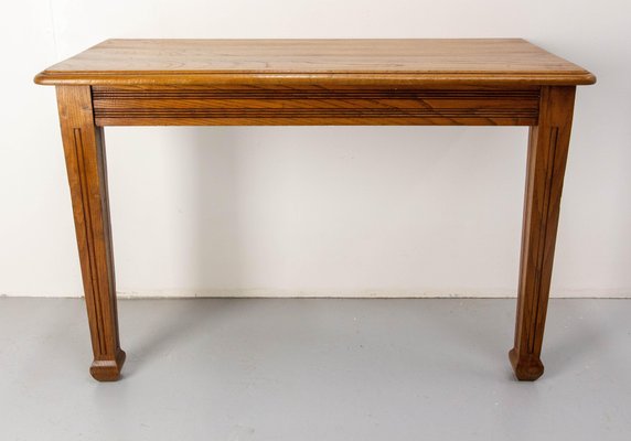 Art Deco French Oak Wall-Mounted Console, 1940s-RIU-1814883