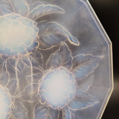 Art Deco French Opalescent Glass Bowl with Hydrangea Motif, 1920s-SAK-1794260