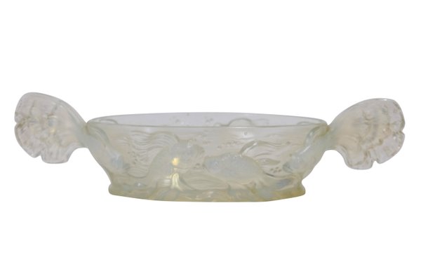 Art Déco French Opaline Glass Fish Bowl by Vey, 1930s-CXC-1229001