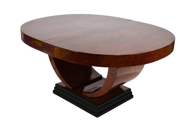 Art Déco French Oval Dining Table, 1930s-CXC-1229045