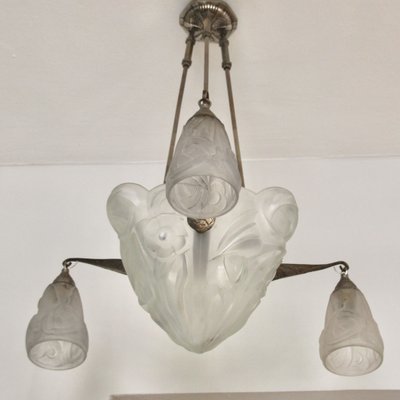 Art Deco French Pendant Lamp by David Gueron for Verrerie Dart Degué, 1920s-SY-1757069