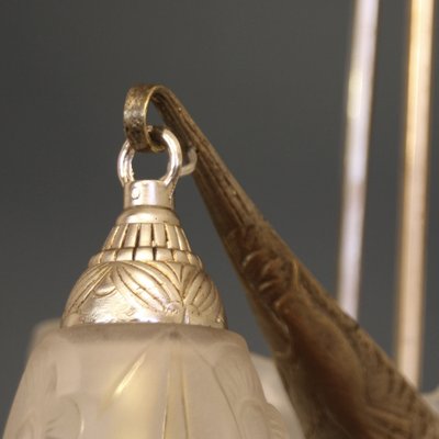 Art Deco French Pendant Lamp by David Gueron for Verrerie Dart Degué, 1920s-SY-1757069