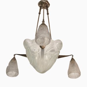 Art Deco French Pendant Lamp by David Gueron for Verrerie Dart Degué, 1920s-SY-1757069